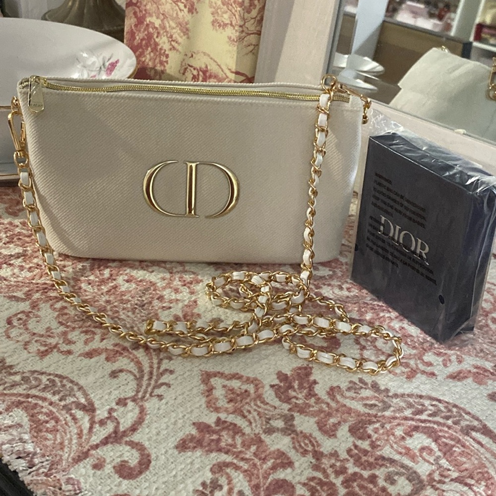 DIOR Cosmetic Pouch with Lipstick Set-NIB